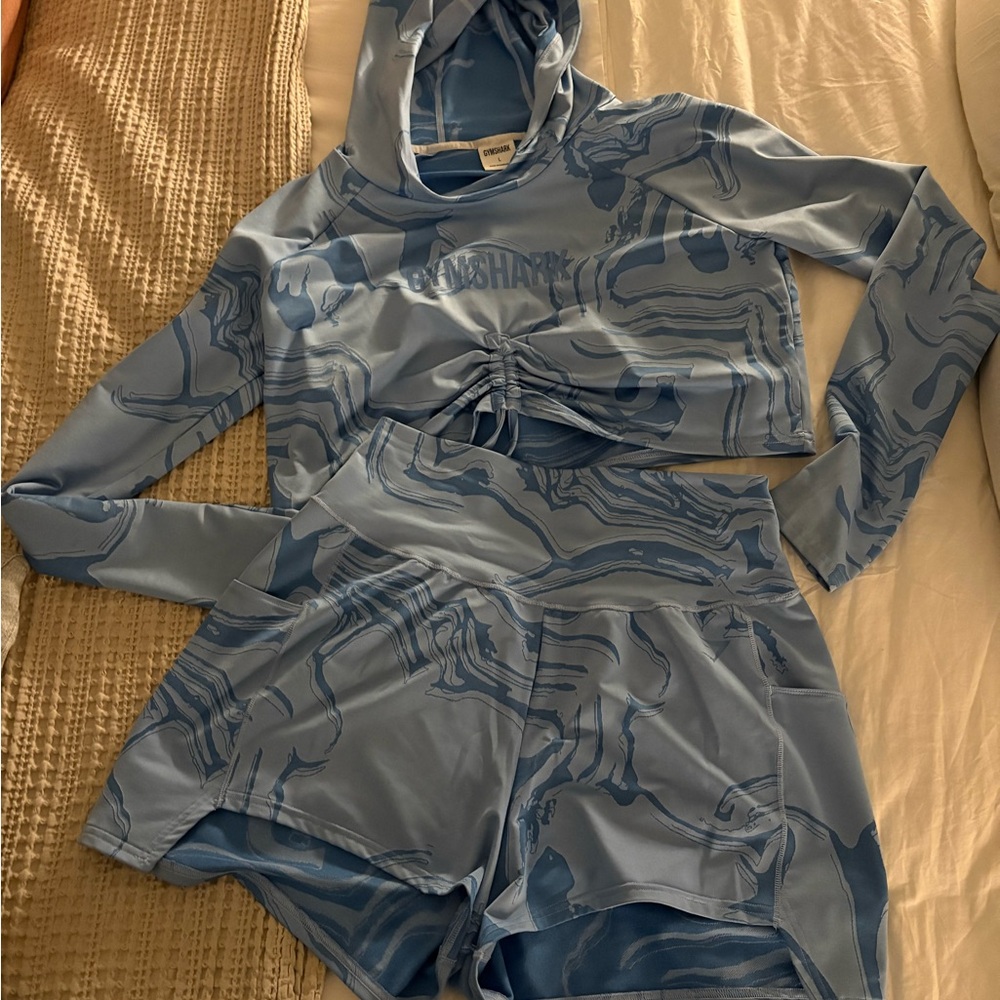Gymshark hoodie and shorts